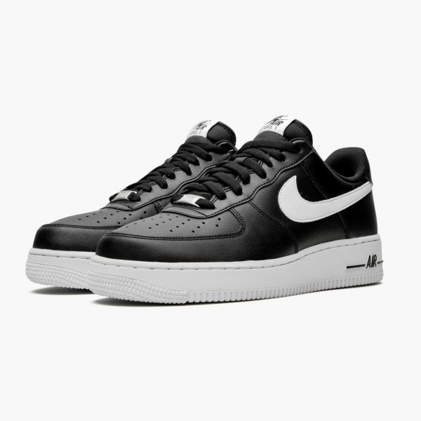 Hvit  Nike Air Force 1 07 Svart CJ0952 001 Dame/Herre Sneakers