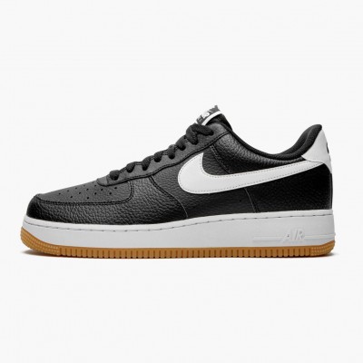 Nike Air Force 1 07 Svart Hvit Gum CI0057 002 Dame/Herre