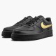 Rød  Nike Air Force 1 Svart Metallic Gull Removable Swoosh Pack CT2252 001 Dame/Herre Sko