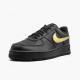 Rød  Nike Air Force 1 Svart Metallic Gull Removable Swoosh Pack CT2252 001 Dame/Herre Sko