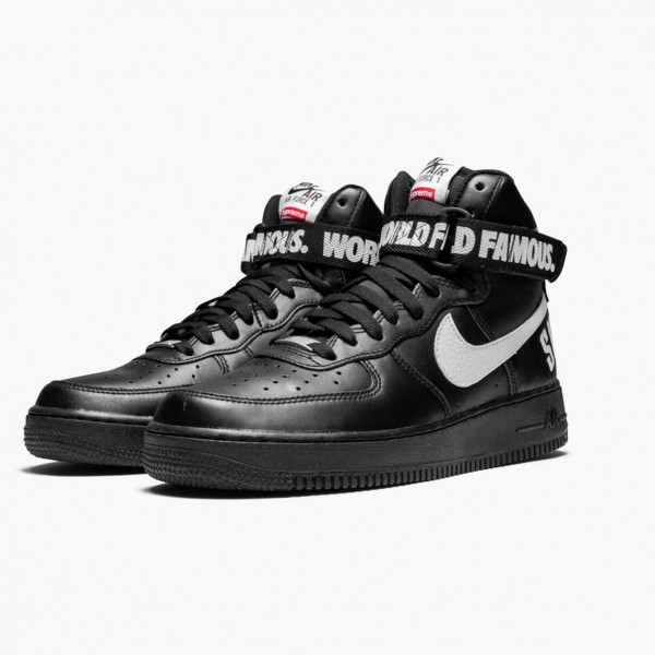 Brun  Nike Air Force 1 High Supreme World Famous Svart 698696 010 Dame/Herre Sko