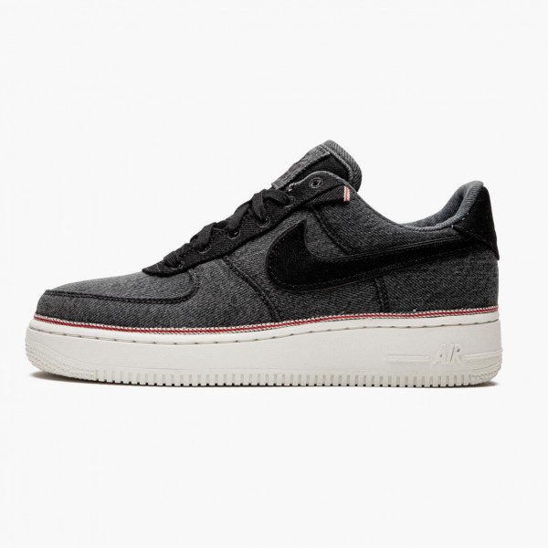 Nike Air Force 1 Low 3x1 Denim Svart 905345 006 Herre