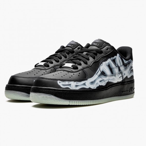 Rød  Nike Air Force 1 Low Svart Skeleton BQ7541 001 Herre Sko