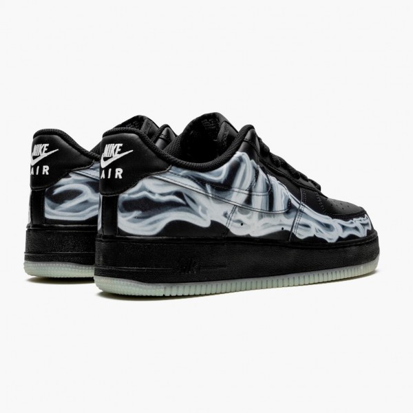 Rød  Nike Air Force 1 Low Svart Skeleton BQ7541 001 Herre Sko