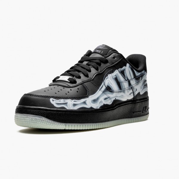 Rød  Nike Air Force 1 Low Svart Skeleton BQ7541 001 Herre Sko