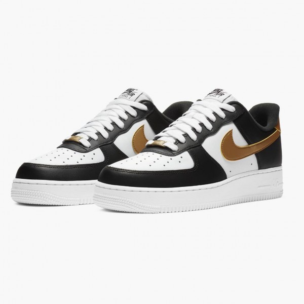 Het  Nike Air Force 1 Low Svart Hvit Metallic Gull CZ9189 001 Dame/Herre Sko