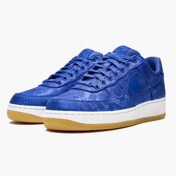 Ny  Nike Air Force 1 Low CLOT Blå Silk CJ5290 400 Dame/Herre Sko