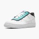 Blå  Nike Air Force 1 Low GS Double Layer Aqua Svart BV1084 100 Dame Sneakers