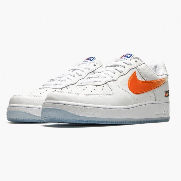 Billig  Nike Air Force 1 Low Kith Knicks Away CZ7928 100 Dame/Herre Sko