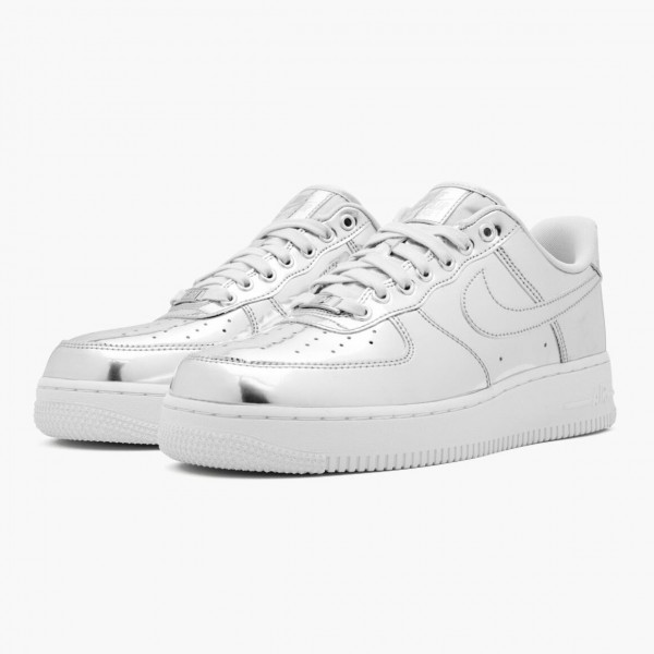 Svart  Nike Air Force 1 Low Metallic Chrome CQ6566 001 Dame/Herre Sko