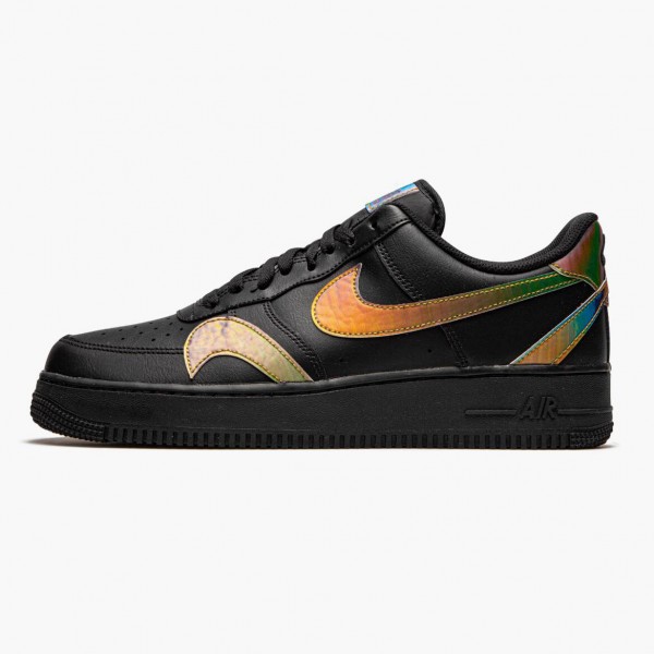 Nike Air Force 1 Low Misplaced Swooshes Svart Multi CK7214 001 Dame/Herre