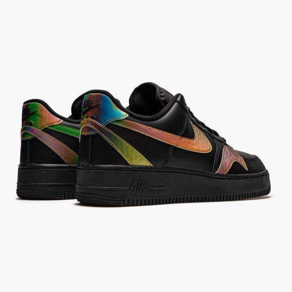 Blå  Nike Air Force 1 Low Misplaced Swooshes Svart Multi CK7214 001 Dame/Herre Sko