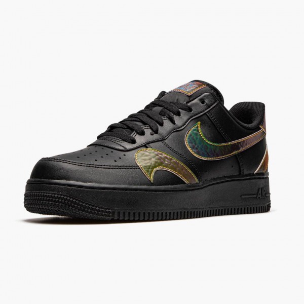 Blå  Nike Air Force 1 Low Misplaced Swooshes Svart Multi CK7214 001 Dame/Herre Sko