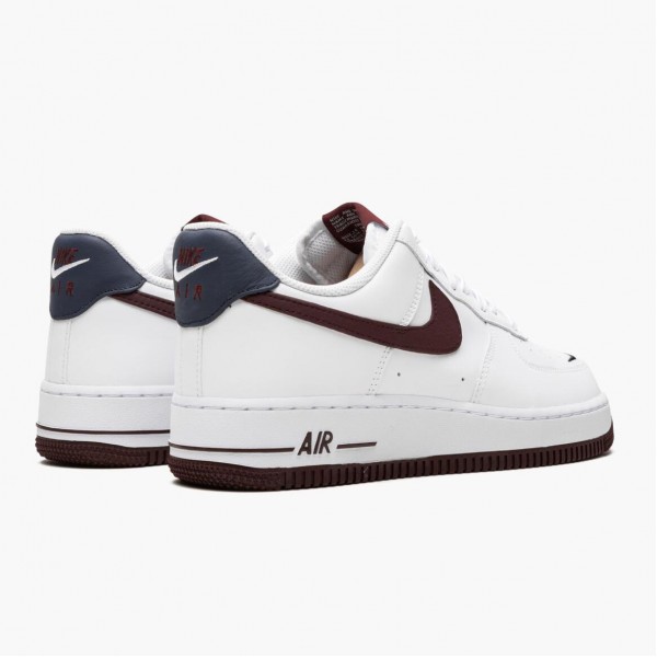 Hvit  Nike Air Force 1 Low Obsidian Hvit University Rød CJ8731 100 Dame/Herre Sko