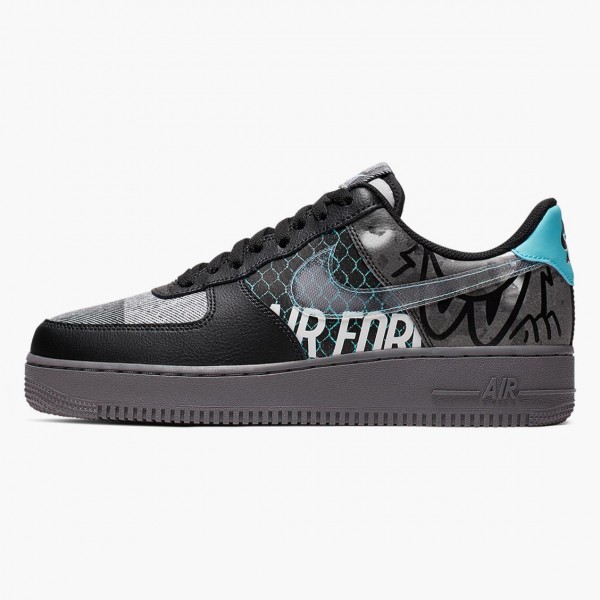 Nike Air Force 1 Low Off Noir Pure Platine CI0066 001 Dame/Herre