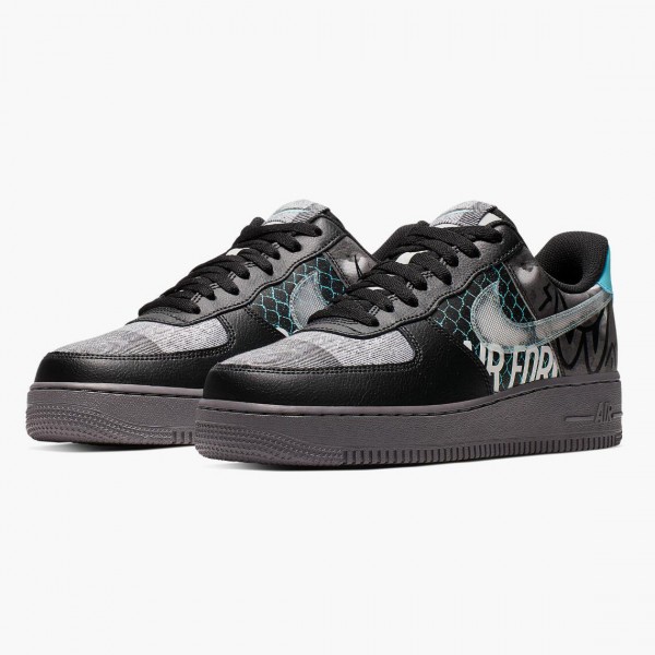 Brun  Nike Air Force 1 Low Off Noir Pure Platine CI0066 001 Dame/Herre Sko