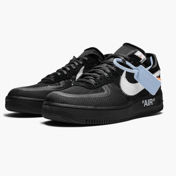 Butikk  Nike Air Force 1 Low Off Hvit Svart Hvit AO4606 001 Herre Sneakers