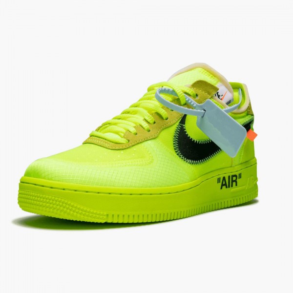 Blå  Nike Air Force 1 Low Off Hvit Volt AO4606 700 Dame/Herre Sko