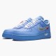 Blå  Nike Air Force 1 Low Off-Hvit MCA University Blå CI1173 400 Dame/Herre Sneakers