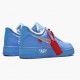 Blå  Nike Air Force 1 Low Off-Hvit MCA University Blå CI1173 400 Dame/Herre Sneakers