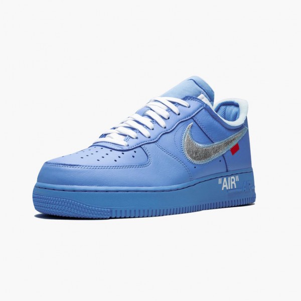 Blå  Nike Air Force 1 Low Off-Hvit MCA University Blå CI1173 400 Dame/Herre Sneakers