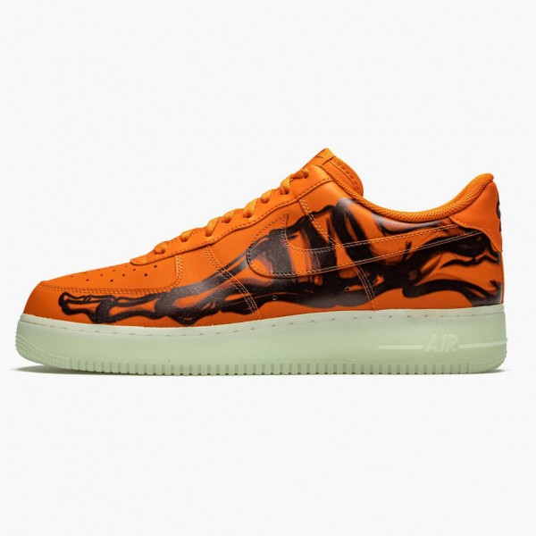 Nike Air Force 1 Low Oransje Skeleton CU8067 800 Dame/Herre