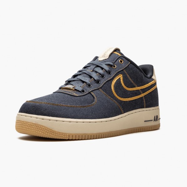 Rød  Nike Air Force 1 Low Premium Denim 318775 404 Dame/Herre Sko