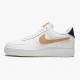 Svart  Nike Air Force 1 Low Removable Swoosh Pack Hvit Vachetta Tan CT2253 100 Dame/Herre Sneakers