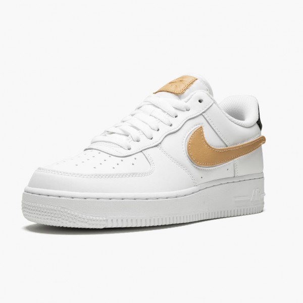 Svart  Nike Air Force 1 Low Removable Swoosh Pack Hvit Vachetta Tan CT2253 100 Dame/Herre Sneakers