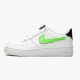 Rød  Nike Air Force 1 Low Removable Swoosh Hvit Grønn Strike AR7446 100 Dame/Herre Sko