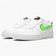 Rød  Nike Air Force 1 Low Removable Swoosh Hvit Grønn Strike AR7446 100 Dame/Herre Sko