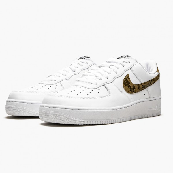 Het  Nike Air Force 1 Low Retro Ivory Snake AO1635 100 Dame/Herre Sneakers