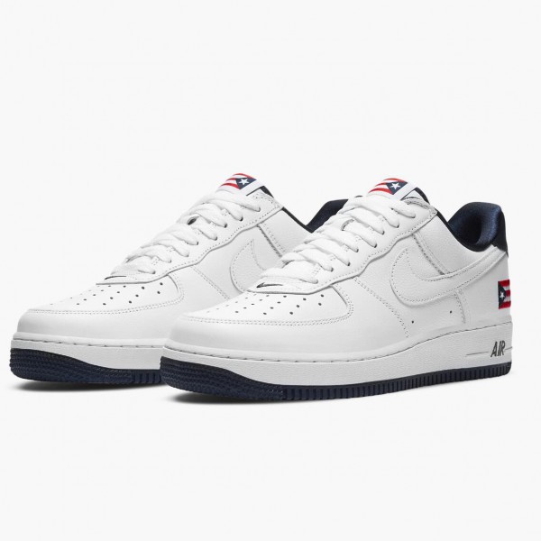 Brun  Nike Air Force 1 Low Retro Puerto Rico CJ1386 100 Dame/Herre Sko