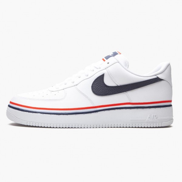 Nike Air Force 1 Low Ribbon Hvit Blå CJ1377 100 Dame/Herre