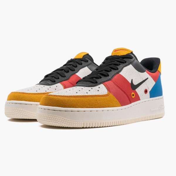 Brun  Nike Air Force 1 Low Sail Amber Rise CI0065 101 Herre Sneakers