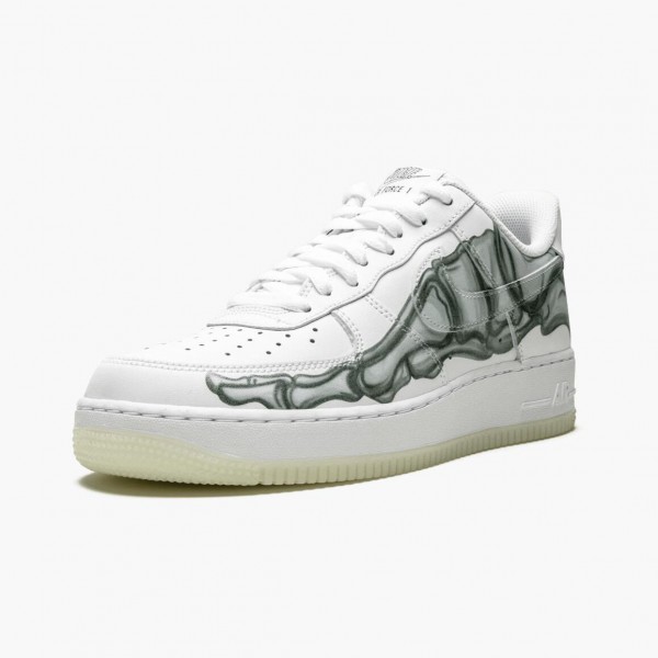 Hvit  Nike Air Force 1 Low Skeleton Halloween BQ7541 100 Dame/Herre Sneakers