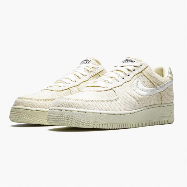 Brun  Nike Air Force 1 Low Stussy Fossil CZ9084 200 Dame/Herre Sneakers