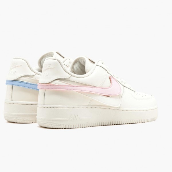 Blå  Nike Air Force 1 Low Swoosh Pack All Star AH8462 101 Dame/Herre Sneakers