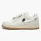 Rød  Nike Air Force 1 Low Travis Scott Sail AQ4211 101 Dame/Herre Sneakers