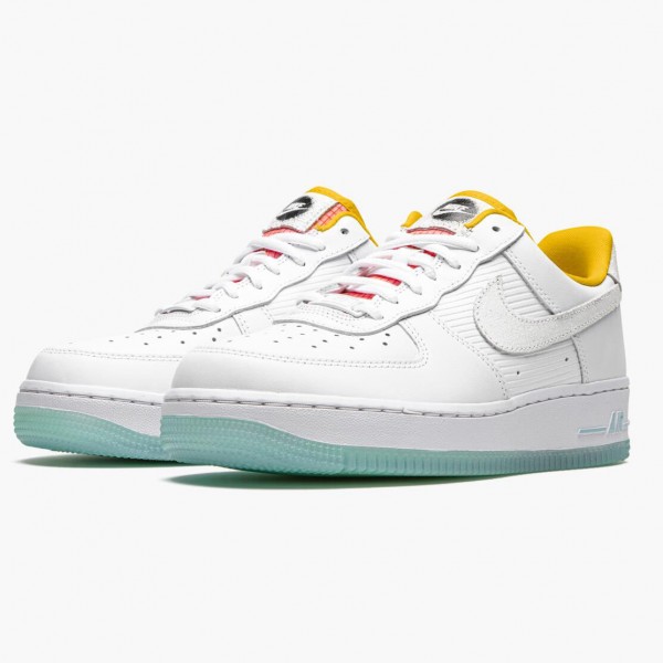 Rabatt  Nike Air Force 1 Low Hvit Dark Sulfur CZ8132 100 Dame/Herre Sneakers