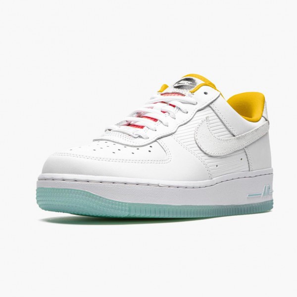 Rabatt  Nike Air Force 1 Low Hvit Dark Sulfur CZ8132 100 Dame/Herre Sneakers