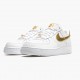 Rabatt  Nike Air Force 1 Low Hvit Metallic Gull DC2181 100 Dame/Herre Sneakers