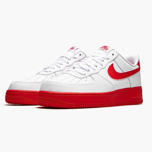 Svart  Nike Air Force 1 Low Hvit Rød Midsole CK7663 102 Dame/Herre Sneakers