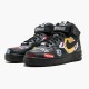 Hvit  Nike Air Force 1 Mid Supreme NBA Svart AQ8017 001 Dame/Herre Sko