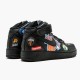 Hvit  Nike Air Force 1 Mid Supreme NBA Svart AQ8017 001 Dame/Herre Sko