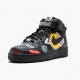 Hvit  Nike Air Force 1 Mid Supreme NBA Svart AQ8017 001 Dame/Herre Sko