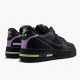 Rød  Nike Air Force 1 React Svart Violet Star Barely Volt CD4366 001 Dame/Herre Sko