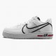 Svart  Nike Air Force 1 React Hvit Svart Rød CD4366 100 Dame/Herre Sneakers