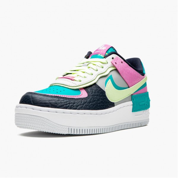 Rabatt  Nike Air Force 1 Shadow Barely Volt Oracle Aqua CK3172 001 Dame Sneakers