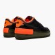 Butikk  Nike Air Force 1 Shadow Svart Hyper Crimson Cargo Khaki CQ3317 001 Dame Sko